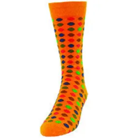 Arlo Orange Dots Socks (Men's)