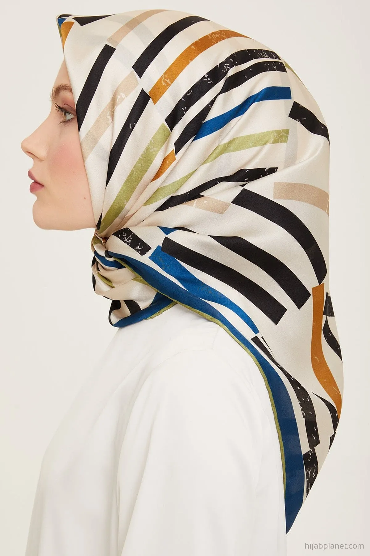 Armine Geometric Silk Scarf #85