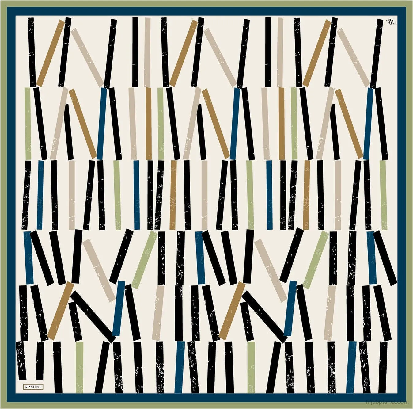 Armine Geometric Silk Scarf #85