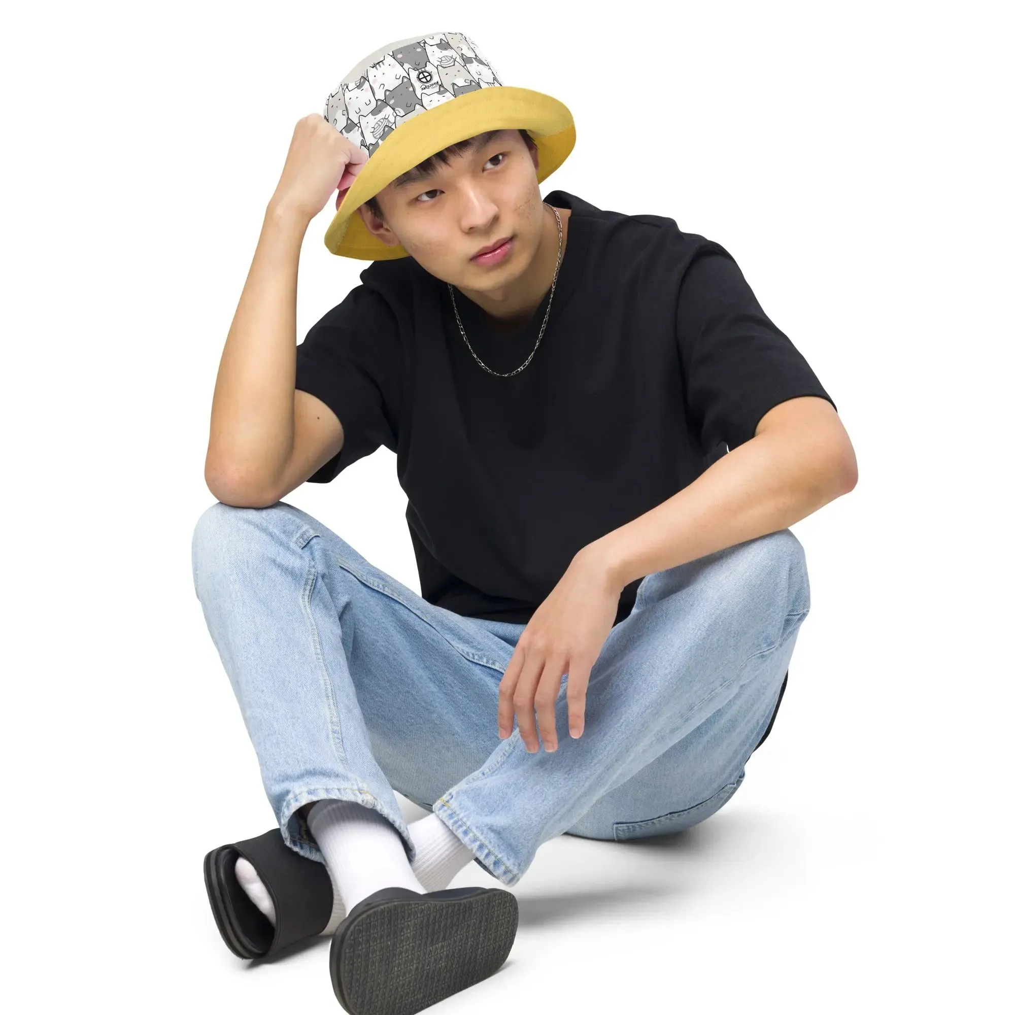 Bucket Hat, reversible "Mixed Cats"
