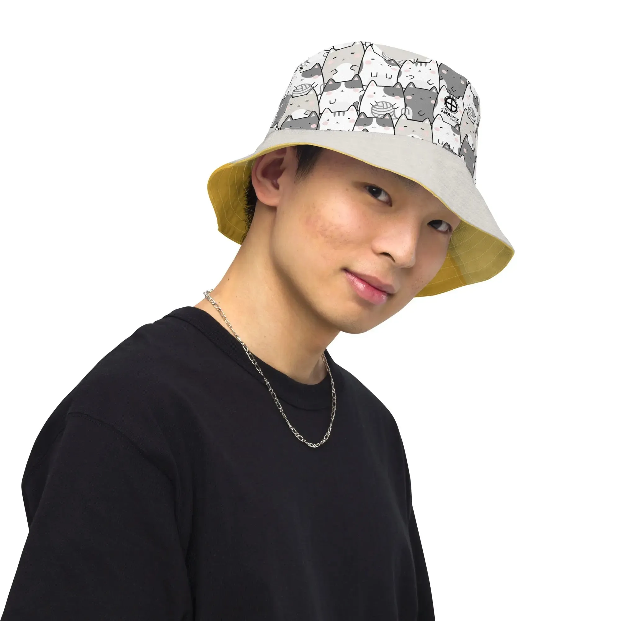 Bucket Hat, reversible "Mixed Cats"