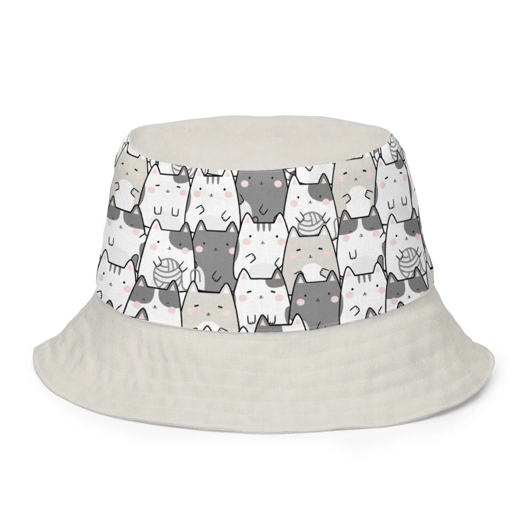 Bucket Hat, reversible "Mixed Cats"