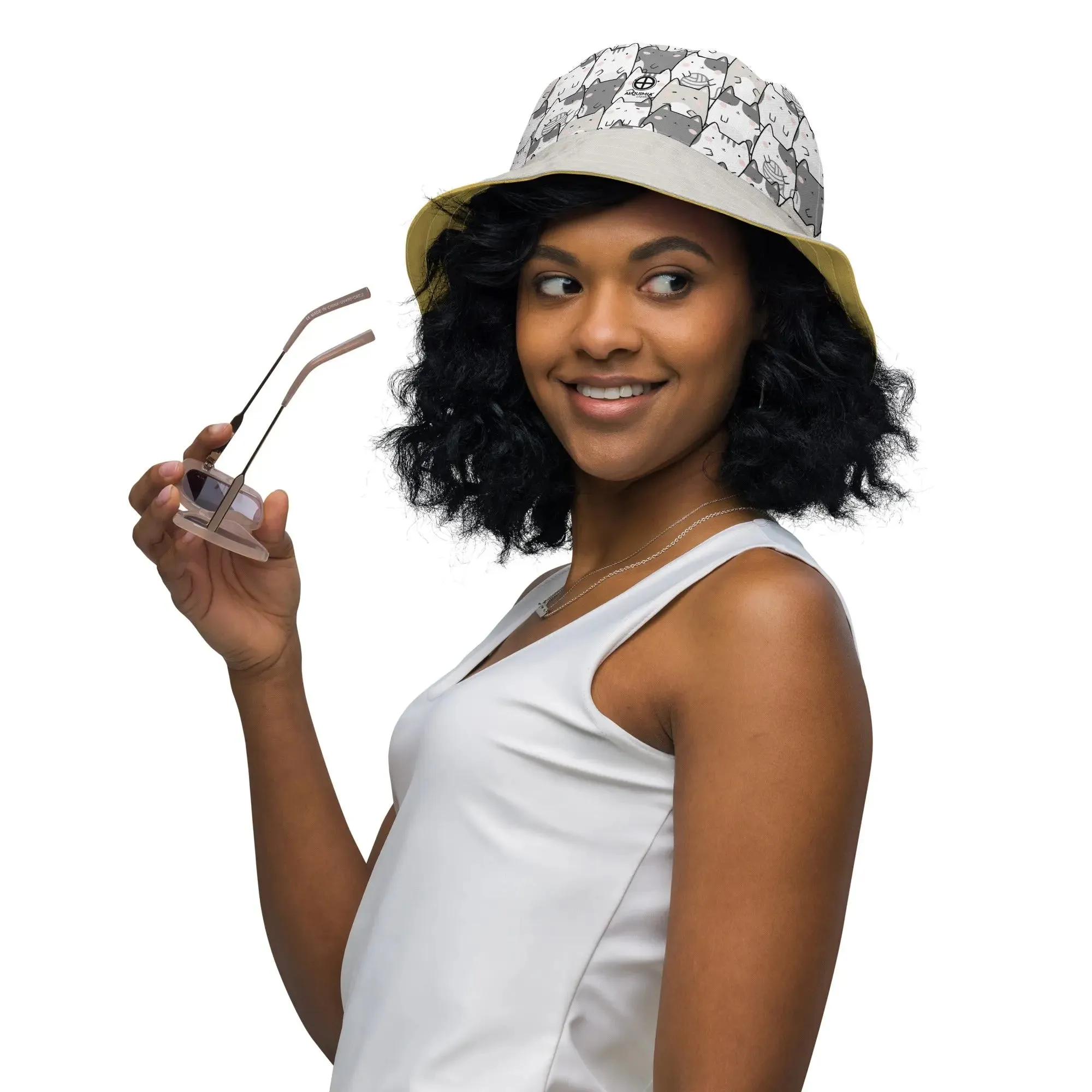 Bucket Hat, reversible "Mixed Cats"