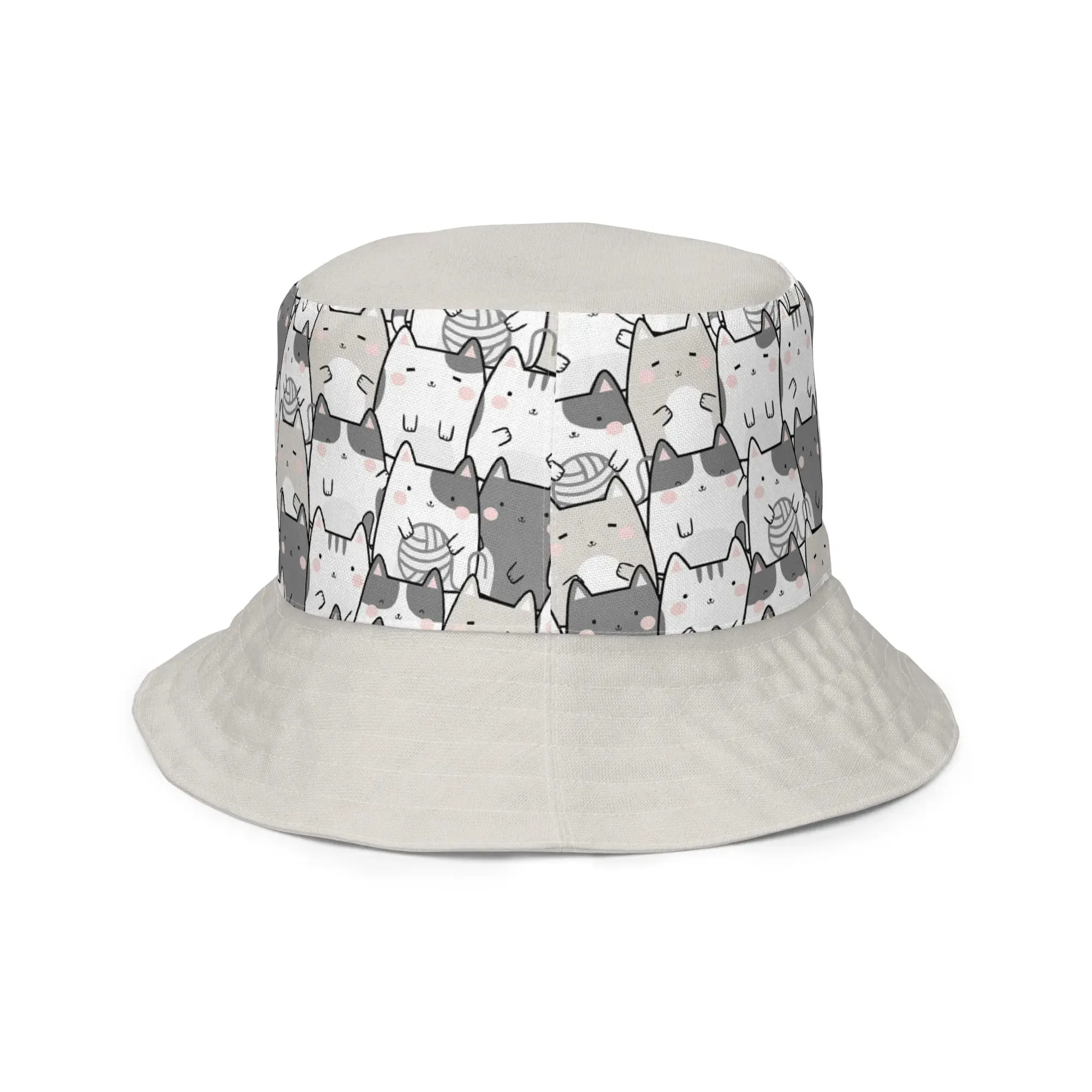 Bucket Hat, reversible "Mixed Cats"