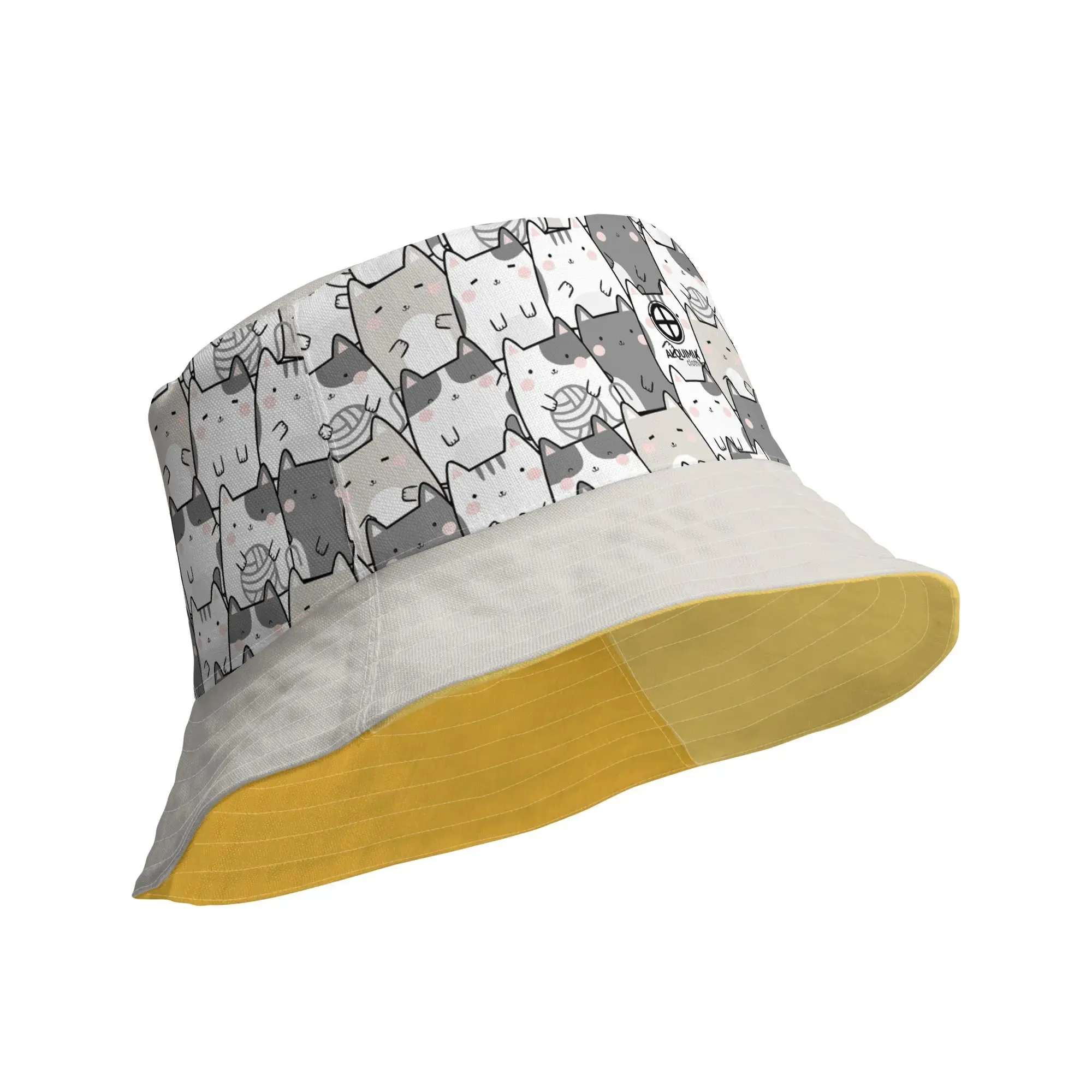 Bucket Hat, reversible "Mixed Cats"