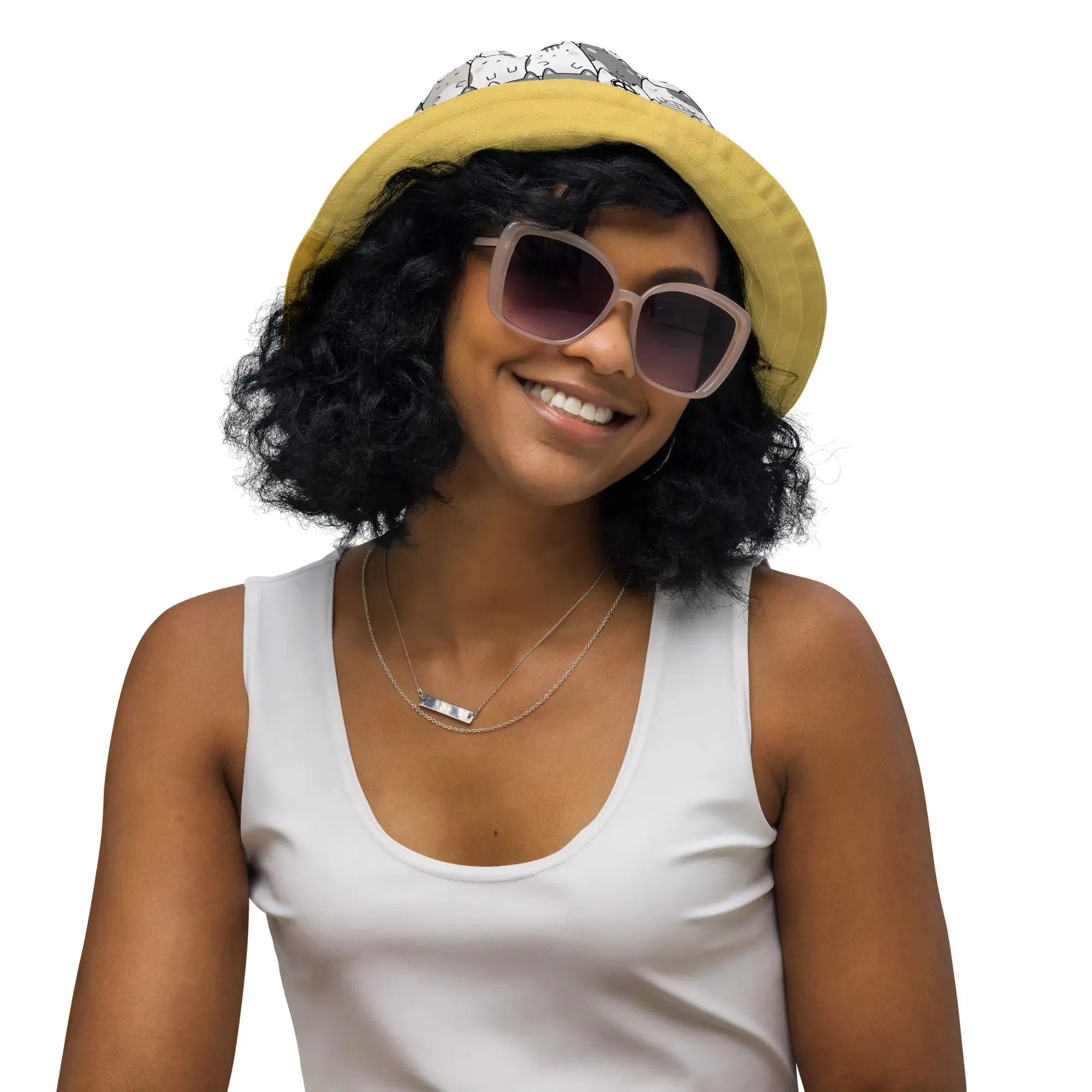 Bucket Hat, reversible "Mixed Cats"
