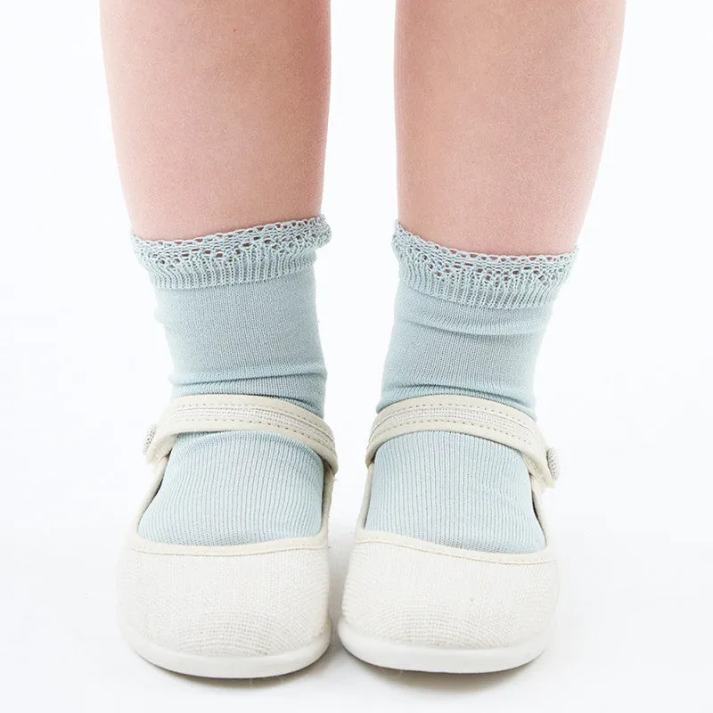 Ceremony short socks with openwork cuff BEIGE 303