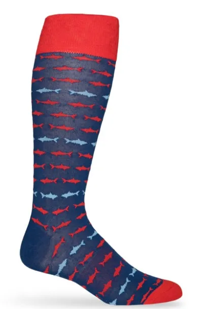DeadSoxy Navy Adult Socks with Sharks