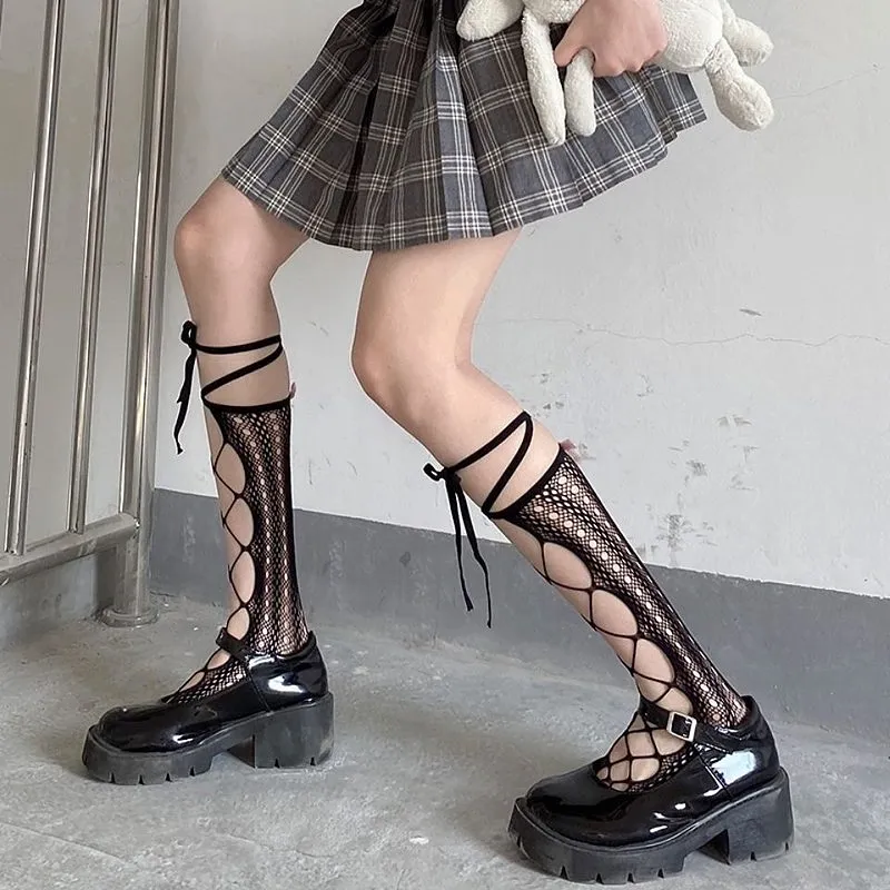 Japanese Lolita Lace Fishnet Socks