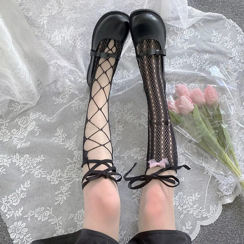 Japanese Lolita Lace Fishnet Socks