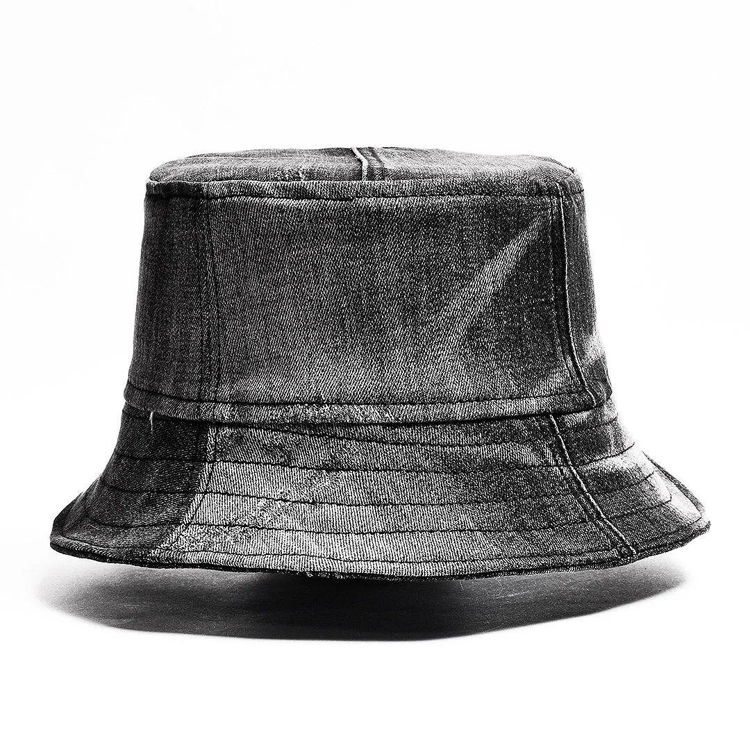 Mursaki Denim Bucket Hat - Washed Black