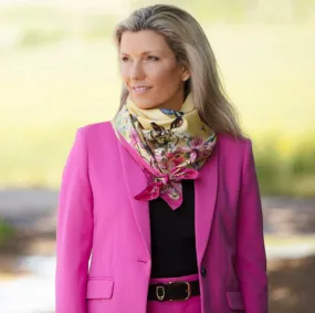 Oopsie Daisy Buttermilk Large Square Silk Scarf