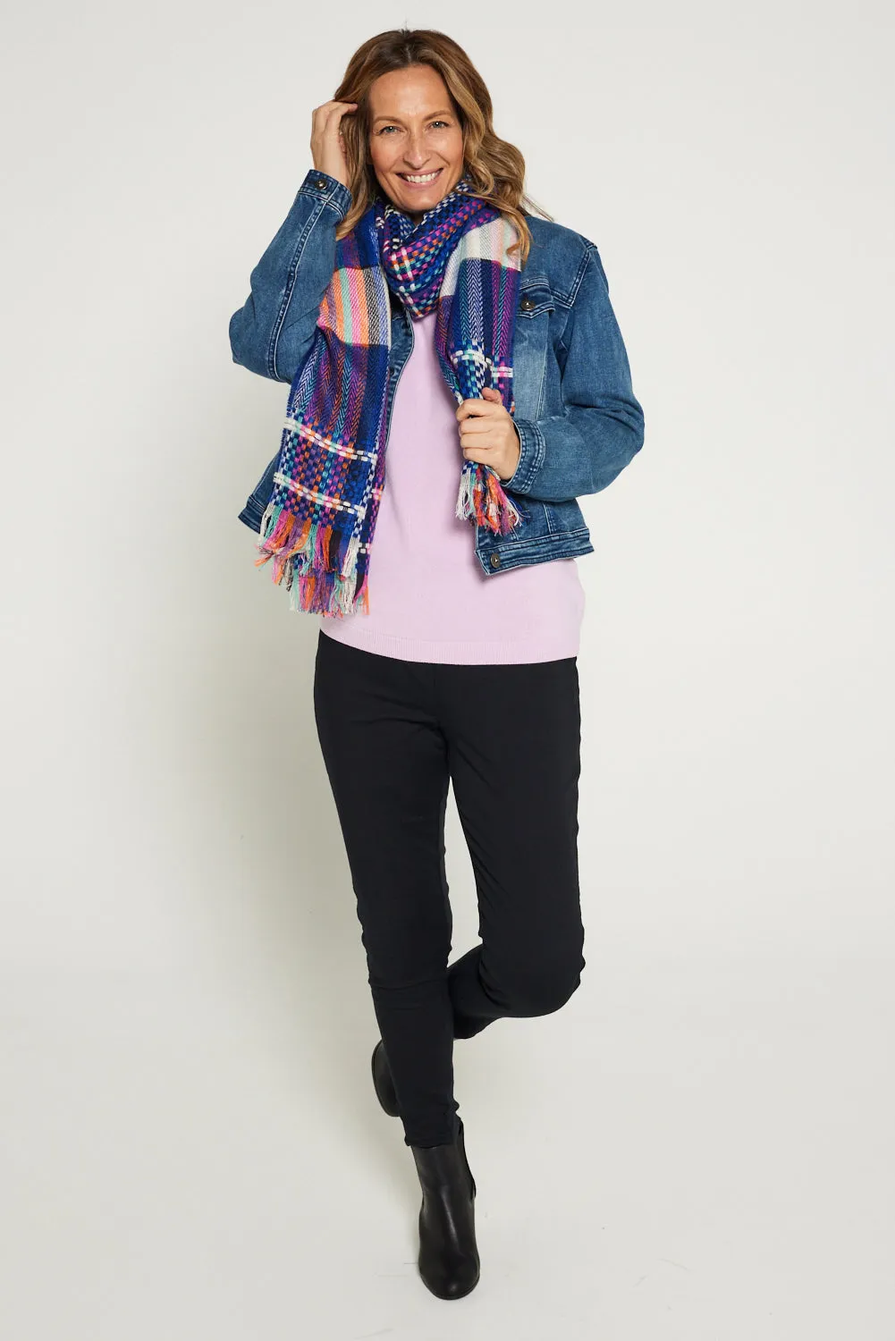 Shay Scarf - Royal Blue/Multi