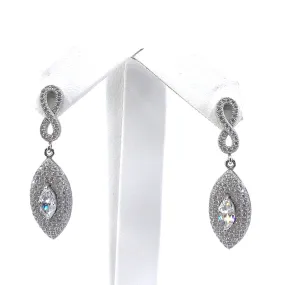 Sterling Silver Marquis-Shaped Earrings