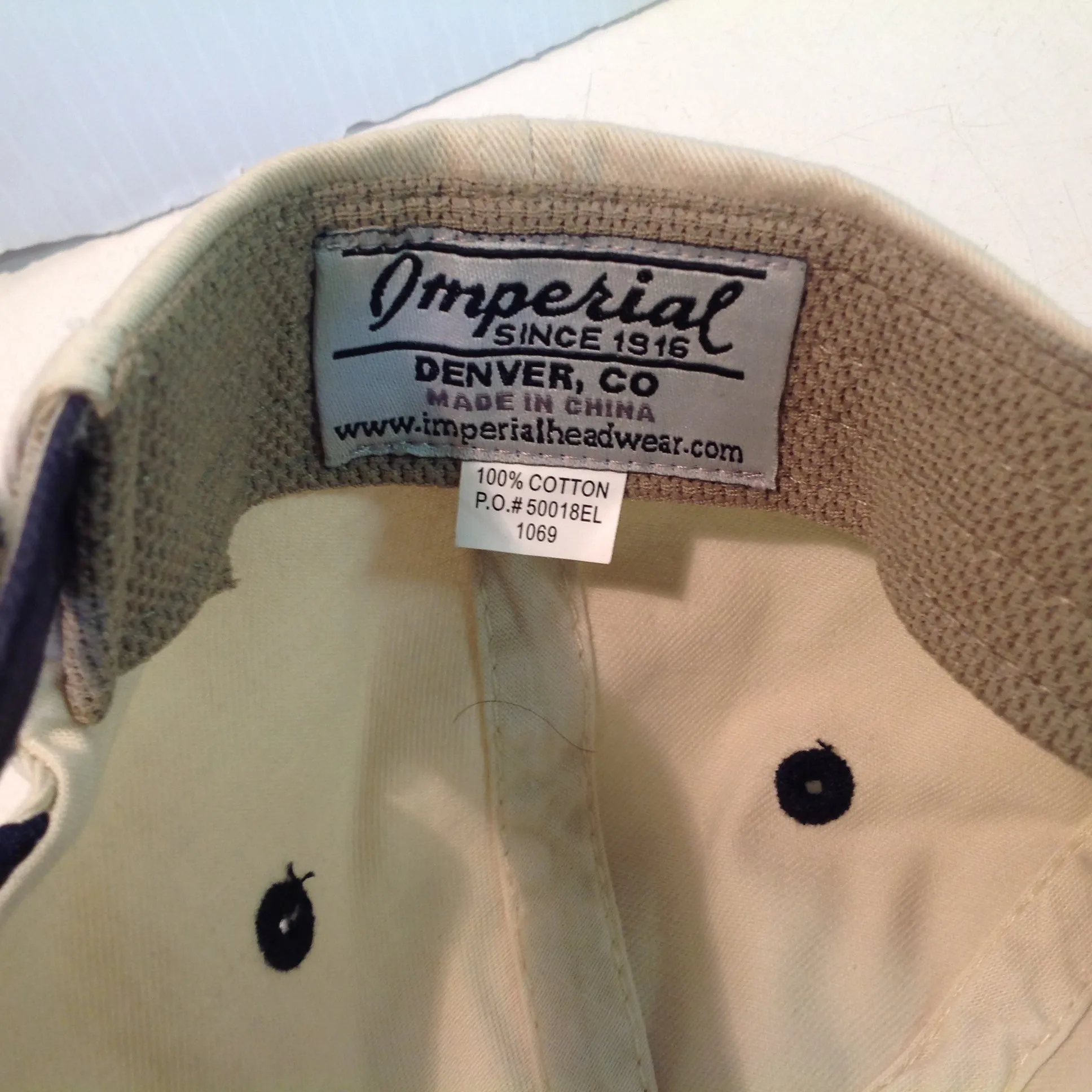 Vintage Imperial Headwear Kapalua Whale Quest Hawaii Golf Souvenir Beige Baseball Cap